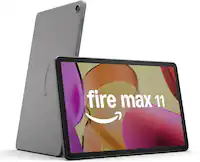 Amazon - Fire Max 11 tablet, vivid 11" display, octa-core processor, 4 GB RAM, 14-hour battery life, 64 GB - Gray - Front_Zoom
