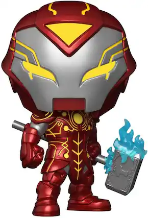 Front. Funko - Marvel Infinity Warps Funko POP Vinyl Figure | Iron Hammer - Red.