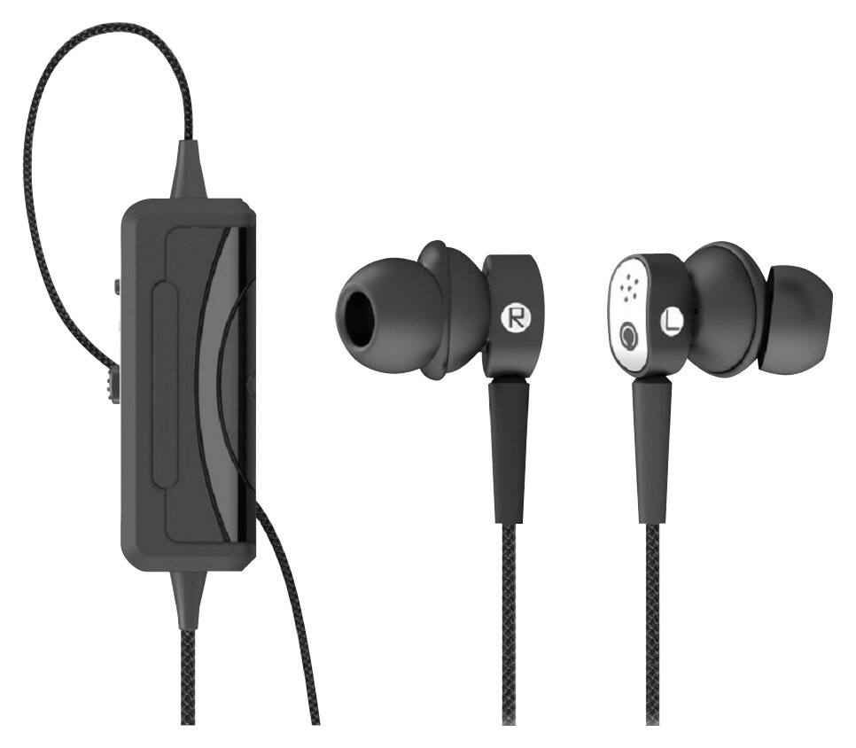 Front. Spracht - Konf-X-Buds Wired In-Ear Headphones - Black.