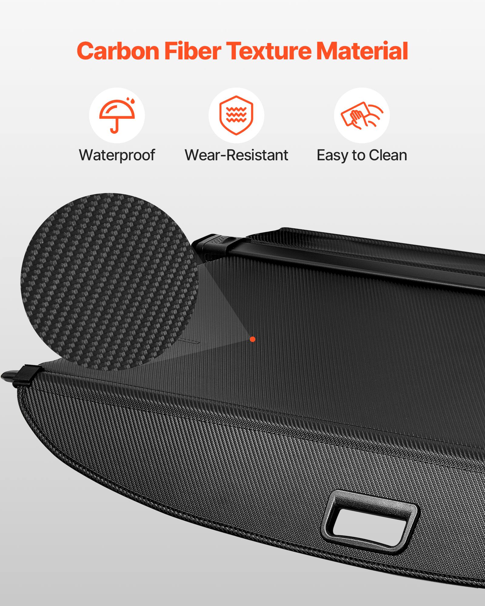 Carbon Fiber Texture Material  
Waterproof  
Wear-Resistant  
Easy to Clean