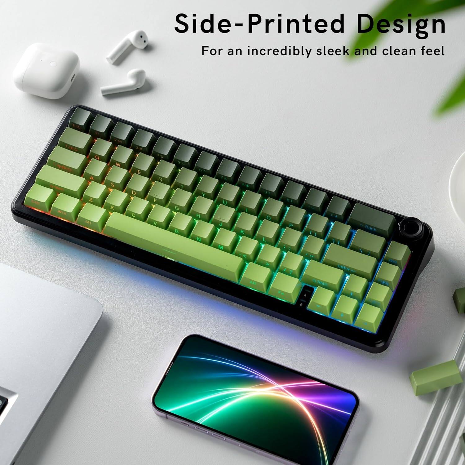 Side-Printed Design  
For an incredibly sleek and clean feel