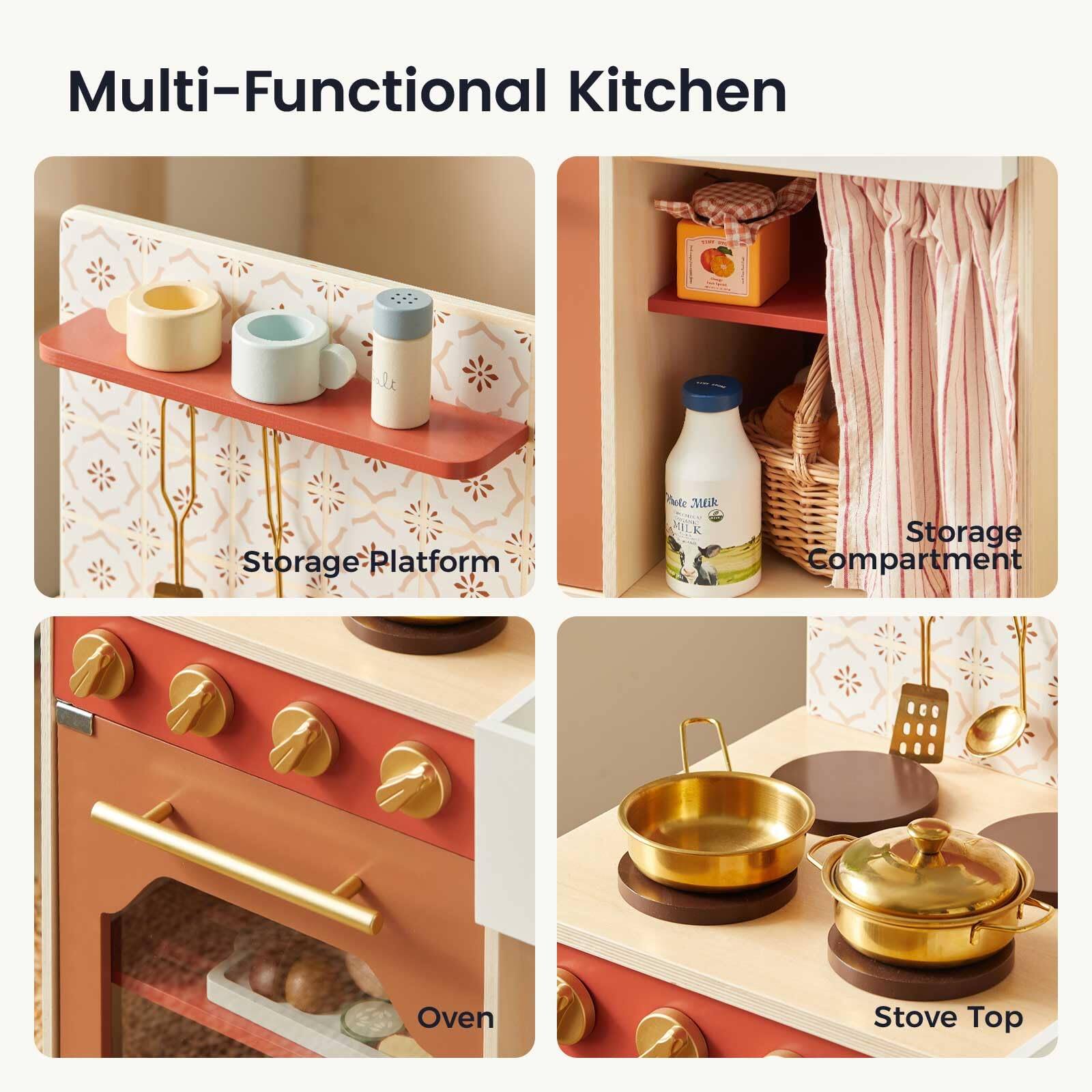 Multi-Functional Kitchen

Storage Platform

Storage Compartment

Oven

Stove Top