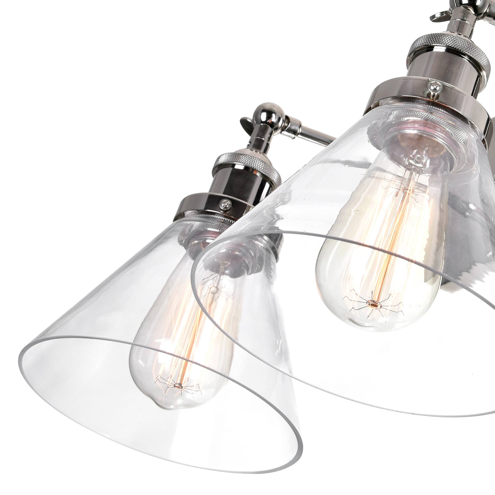 Left. CWI Lighting - Eustis 3 Light Wall Sconce With Polished Nickel Finish - Polished Nickel.