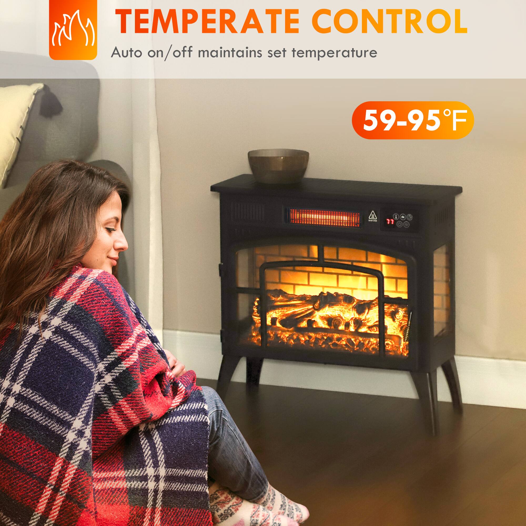 TEMPERATE CONTROL  
Auto on/off maintains set temperature  
59-95°F