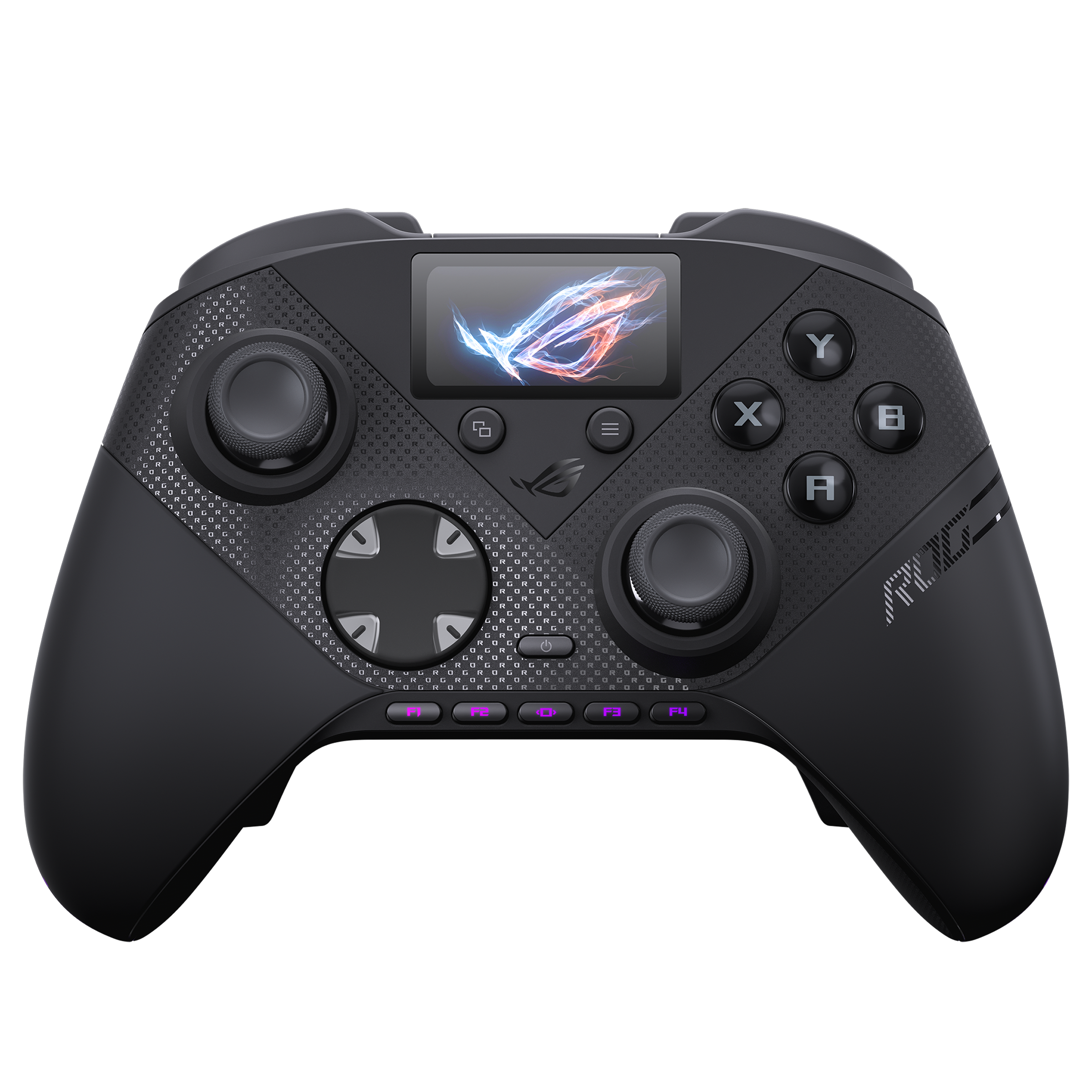 Front. ASUS - ROG Raikiri II Pro PC Wireless Controller with Hot-Swappable TMR Joysticks - Black.