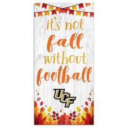 Fan Creations - UCF Knights 6'' x 12'' Not Fall Without Football Sign - White