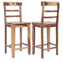 Porter Designs - Taos Solid Sheesham Wood Counter Chair - Natural