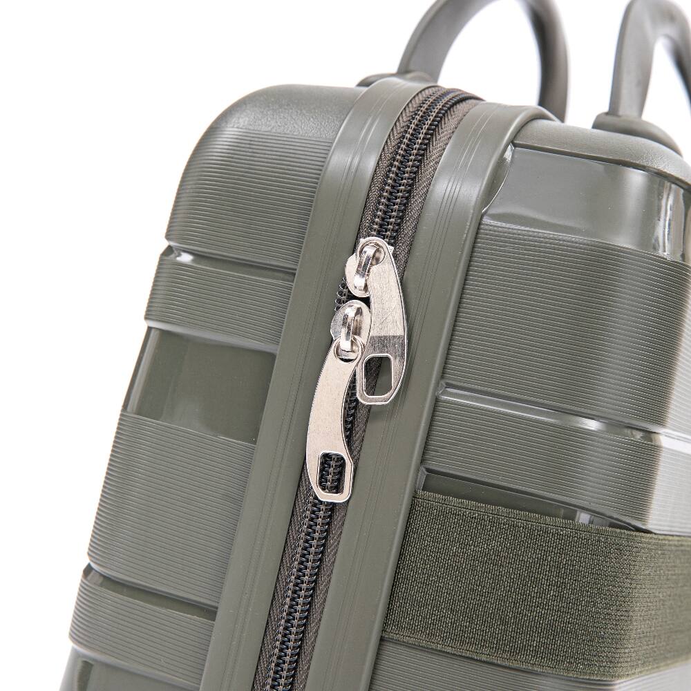 Angle. Ropilly - Ropilly 4 Piece Luggage Set Hardside Spinner Luggage with Cosmetic Case Green - Green.