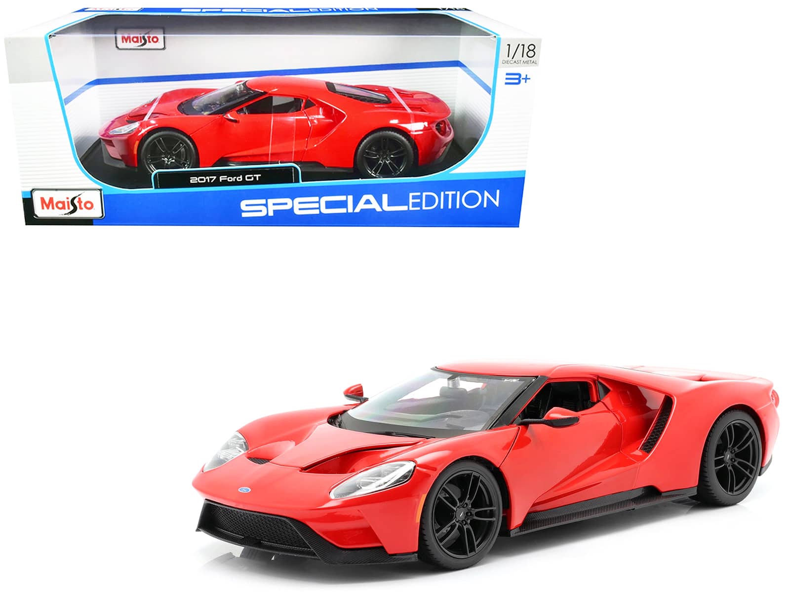"2017 Ford GT Red with Black Wheels ""Special Edition"" 1/18 Diecast Model Car by Maisto" price history on PriceWatchPro
