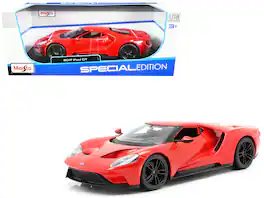 2017 Ford GT Red with Black Wheels "Special Edition" 1/18 Diecast Model Car by Maisto
