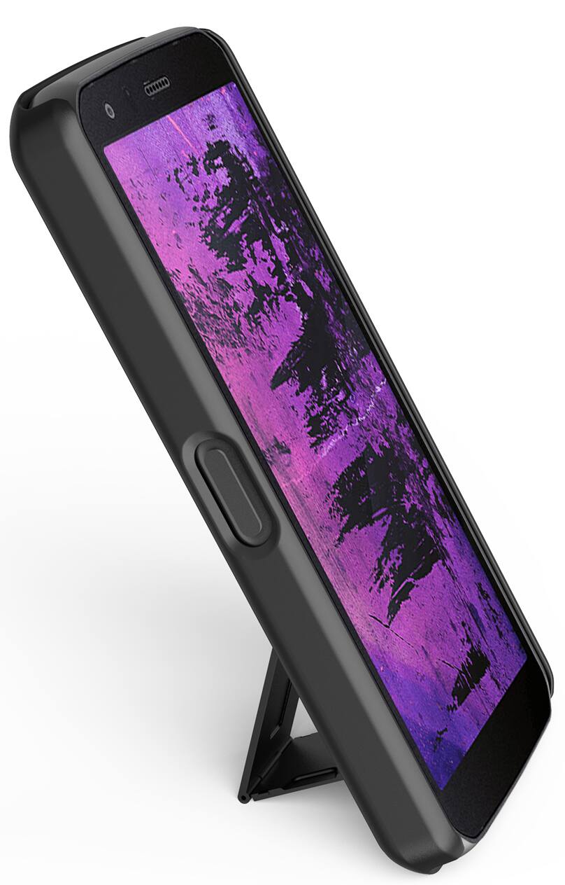 Alt View 6. Nakedcellphone - Slim Case for CAT S62 Pro Phone (with Kickstand) - Black.