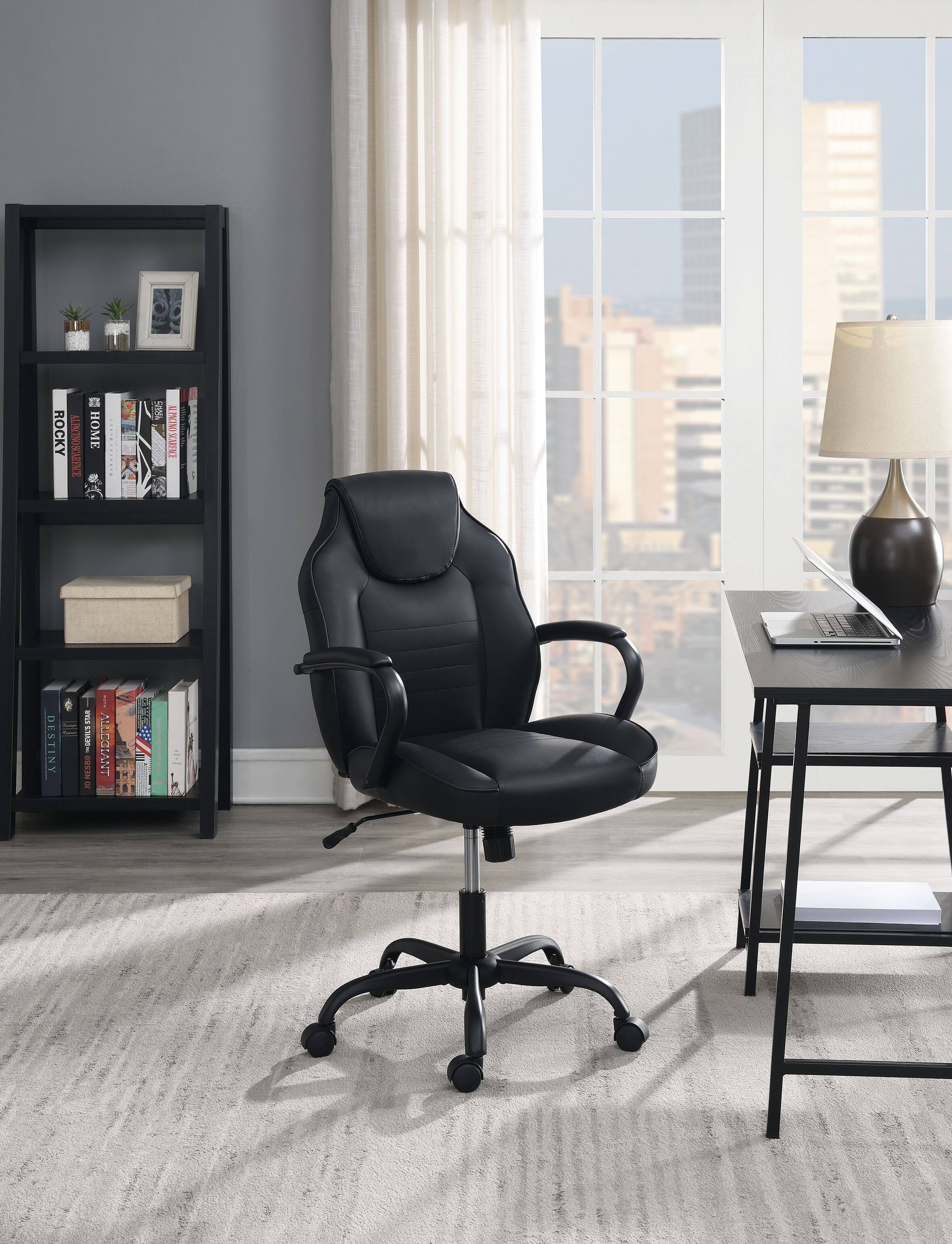 APRILSOUL OFFICE CHAIR Faux Leather Black SF-H-B089127400