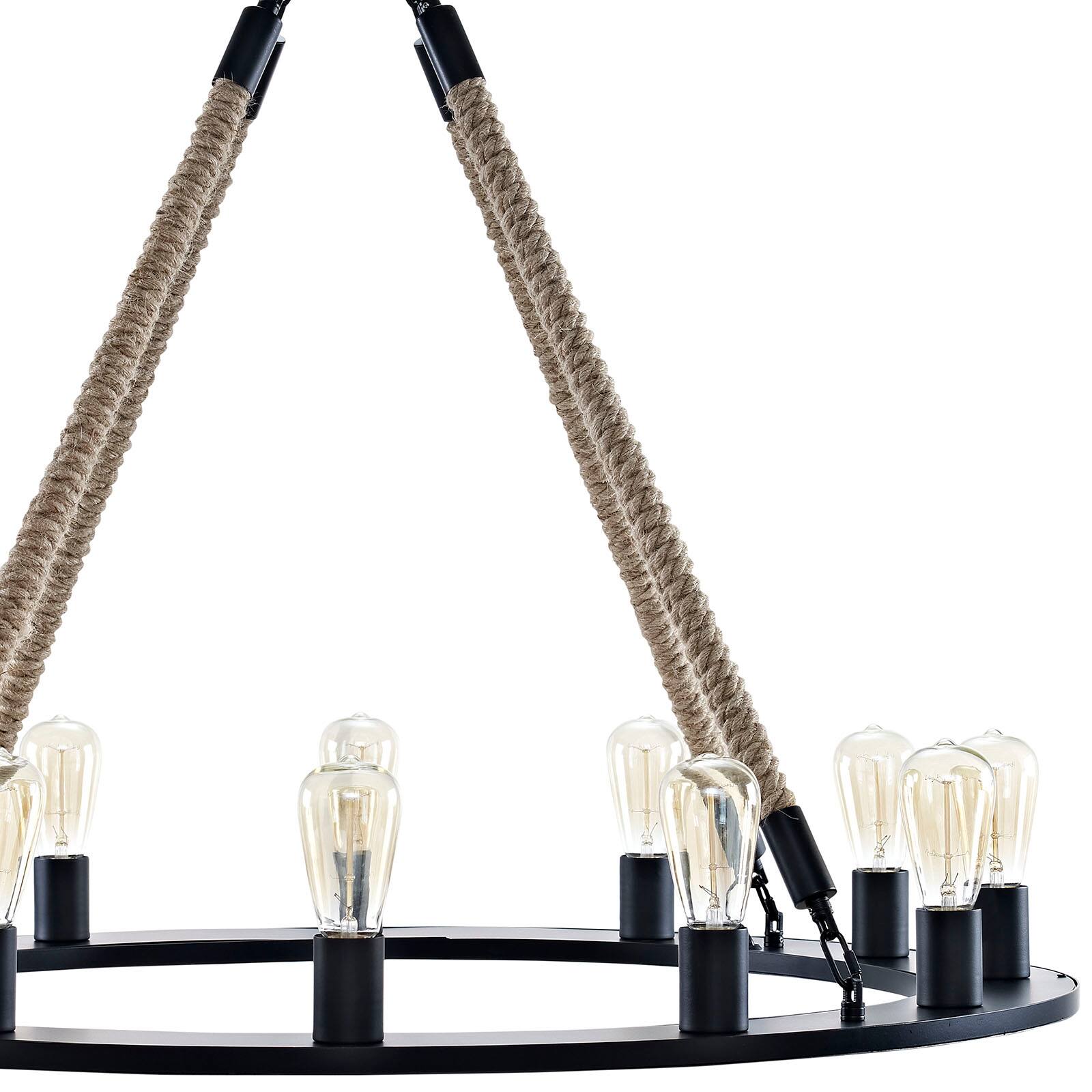 Back. Modway - Encircle Chandelier by Modway - Brown.