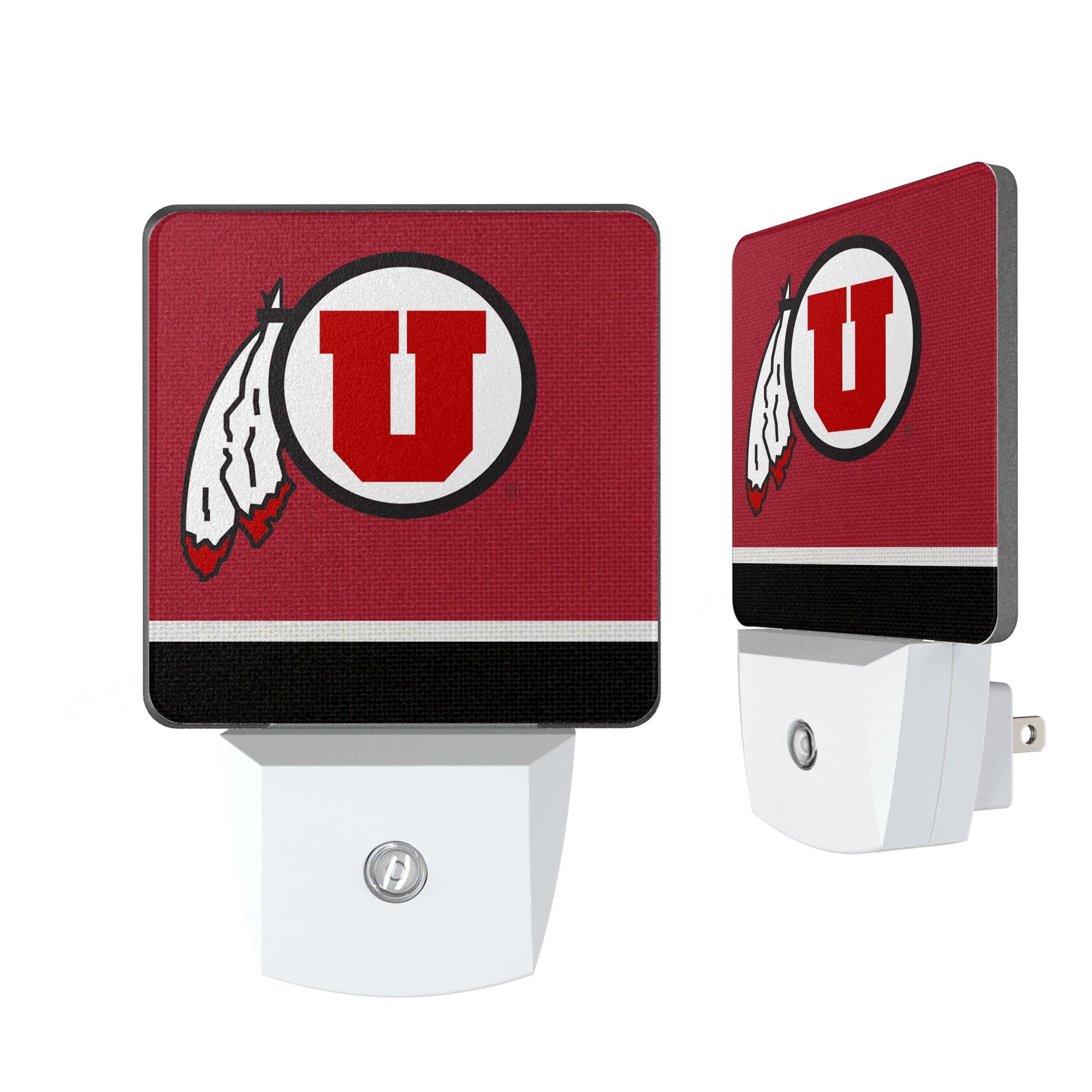 Keyscaper - Utah Utes Stripe Design Nightlight 2-Pack - Multicolor