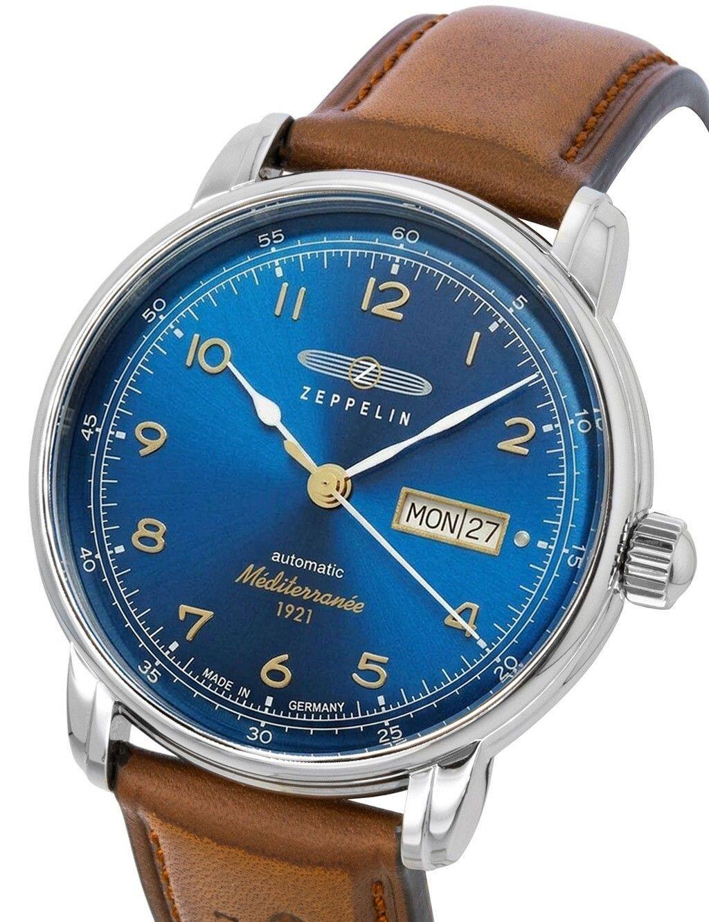 12 1 2 3 4 5 6 7 8 9 10 11 12 55 60 50 45 40 35 30 25 20 15 10 5 0

ZEPPELIN

automatic
Mediterrane
1921

MADE IN GERMANY

MON 27