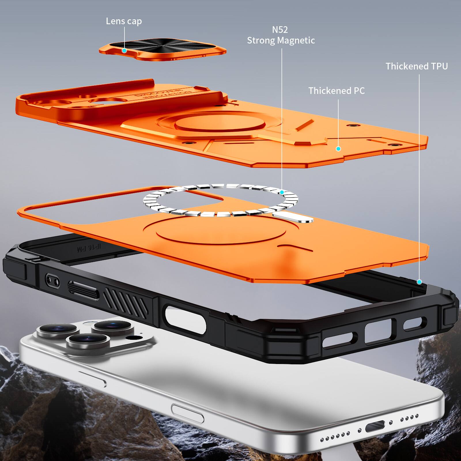 Lens cap N52 Strong Magnetic Thickened TPU Thickened PC