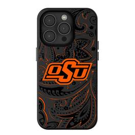 Keyscaper - NCAA - Oklahoma State Cowboys Paisley iPhone Magnetic Bump Case - 13 - Black