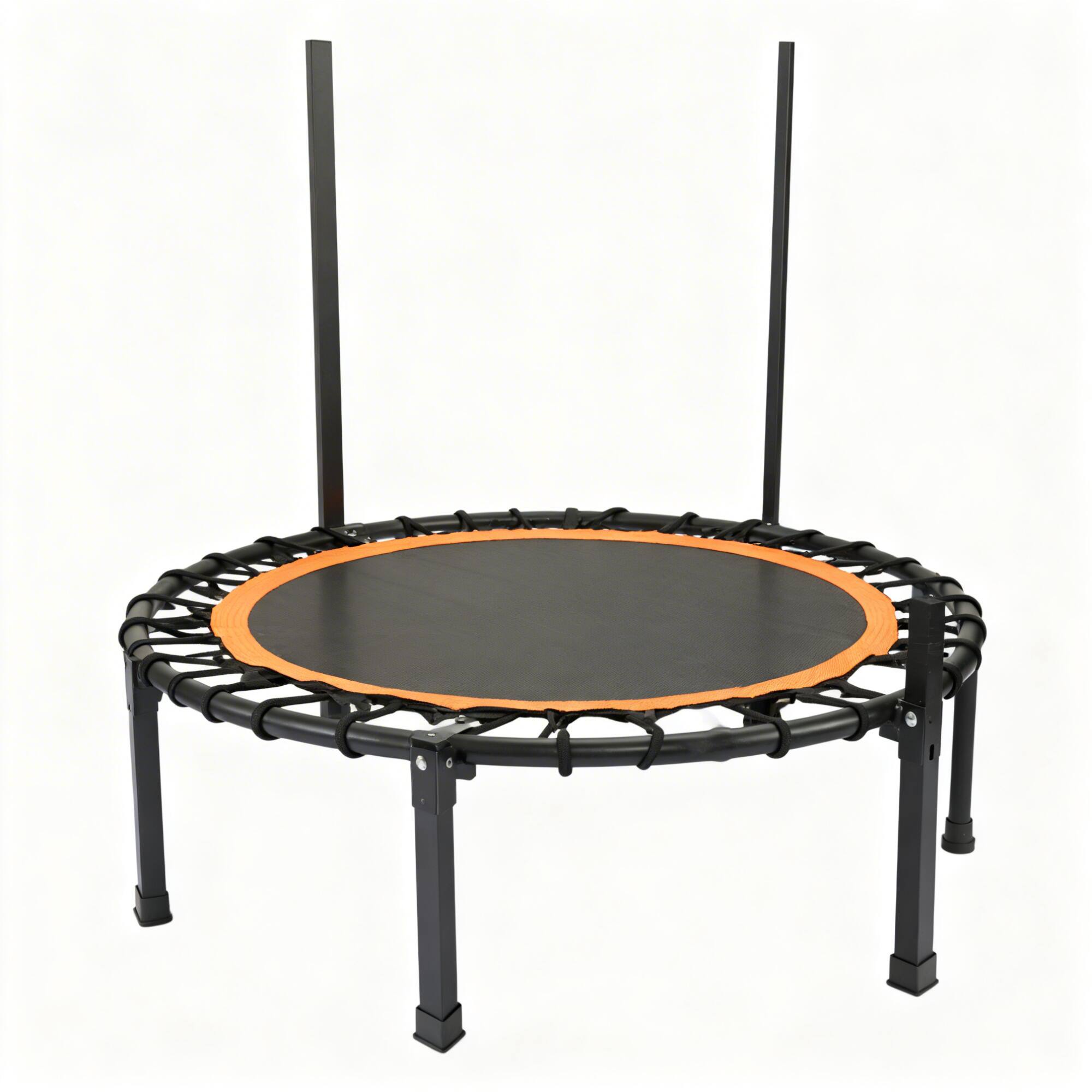 Alt View 7. Loheer - Foldable Mini Exercise Trampoline with Handlebar for Indoor and Outdoor Cardio Workout - Black.