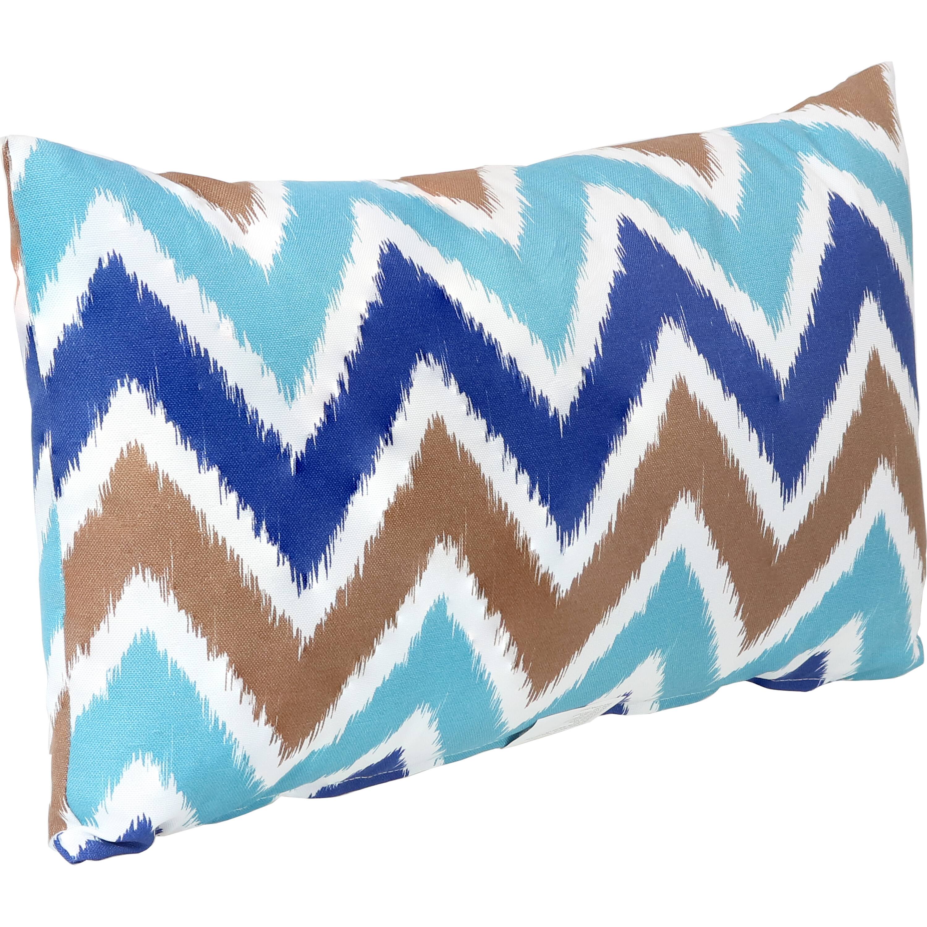 Alt View 6. Sunnydaze - Outdoor Lumbar Throw Pillow - Set of 2 - Chevron Bliss.