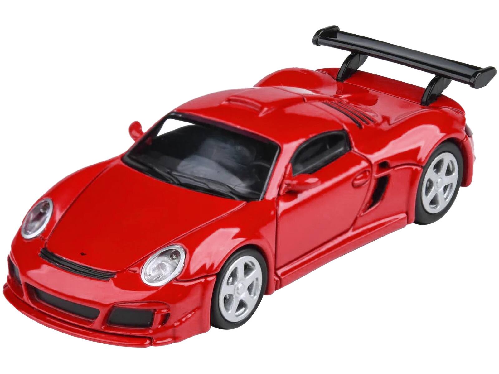 Left. Paragon - 2012 RUF CTR3 Clubsport Guards Red 1/64 Diecast Model Car by Paragon Models - Red.