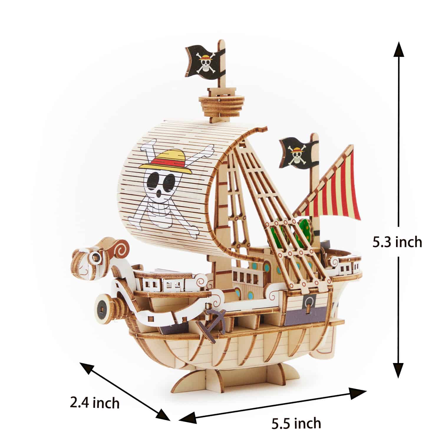 Alt View 2. 3D Puzzle - 3D DIY Puzzle: One Piece Going Merry Ship - wa-gu-mi - 88pcs.