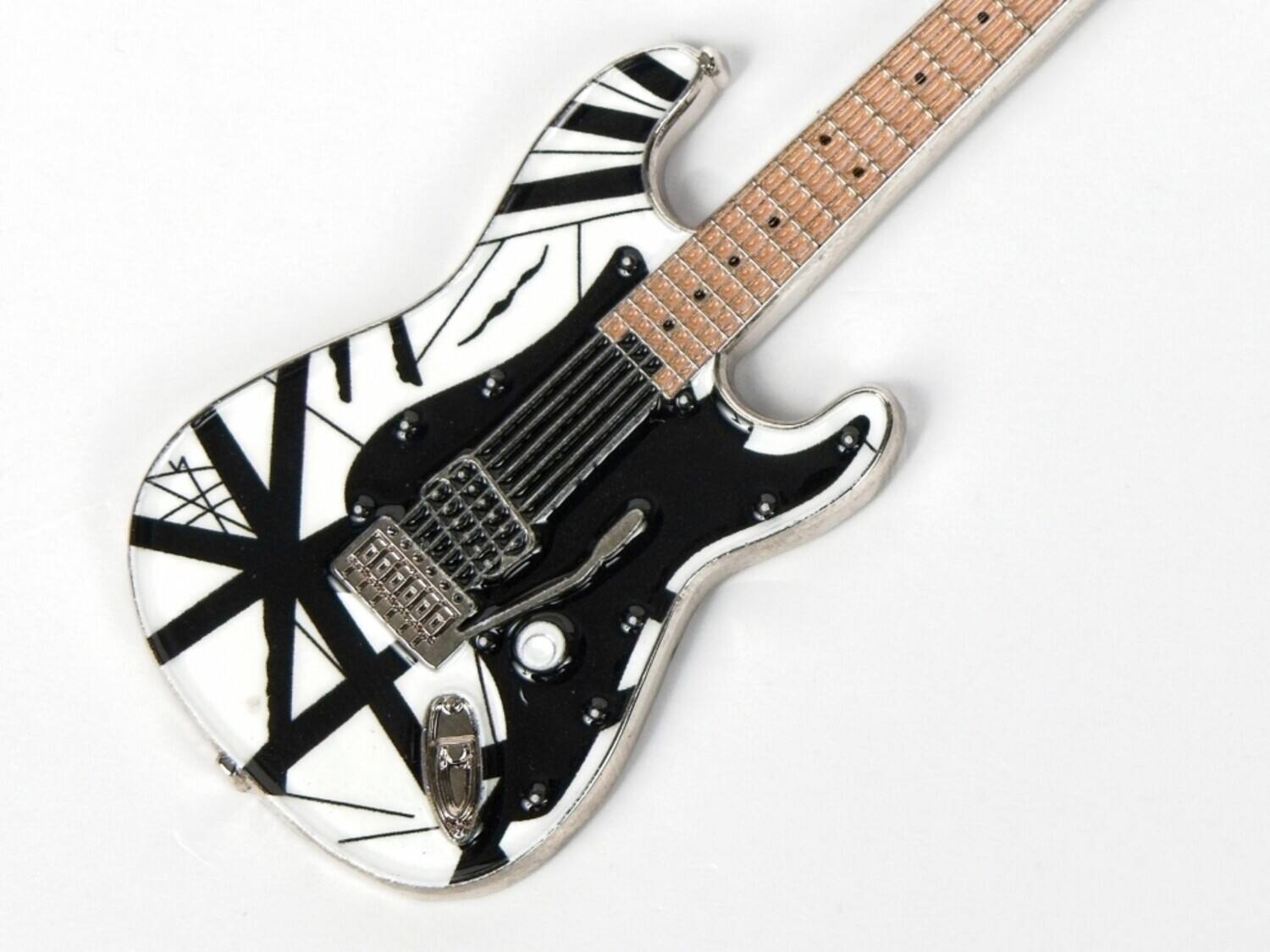 Alt View 3. PopMarket - Eddie Van Halen - EVH - Eddie Van Halen - Black & White 78 Guitar Keychain - Multicolor.