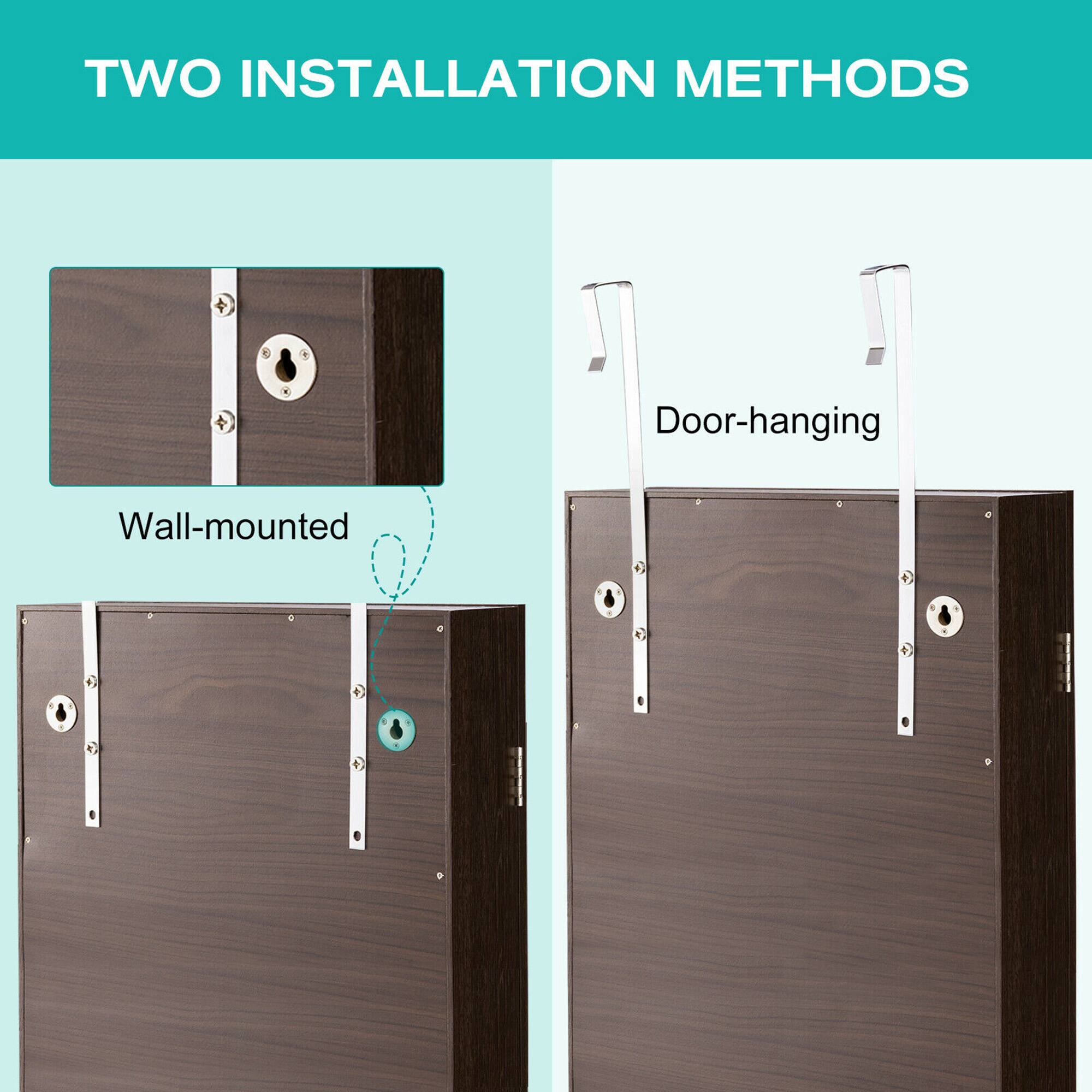 TWO INSTALLATION METHODS

Wall-mounted

Door-hanging