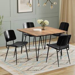 Simpli Home - Hayley / Hunter 5-Piece Dining Set - Black