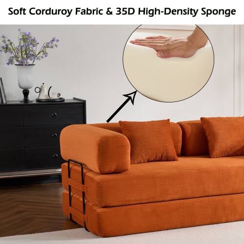 Soft Corduroy Fabric & 35D High-Density Sponge