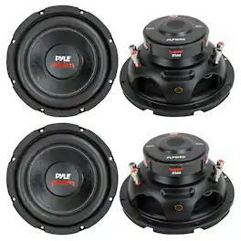 Pyle - PLPW8D 8" 1600W Car Audio Subwoofers Subs Woofers Stereo DVC 4-Ohm - Black