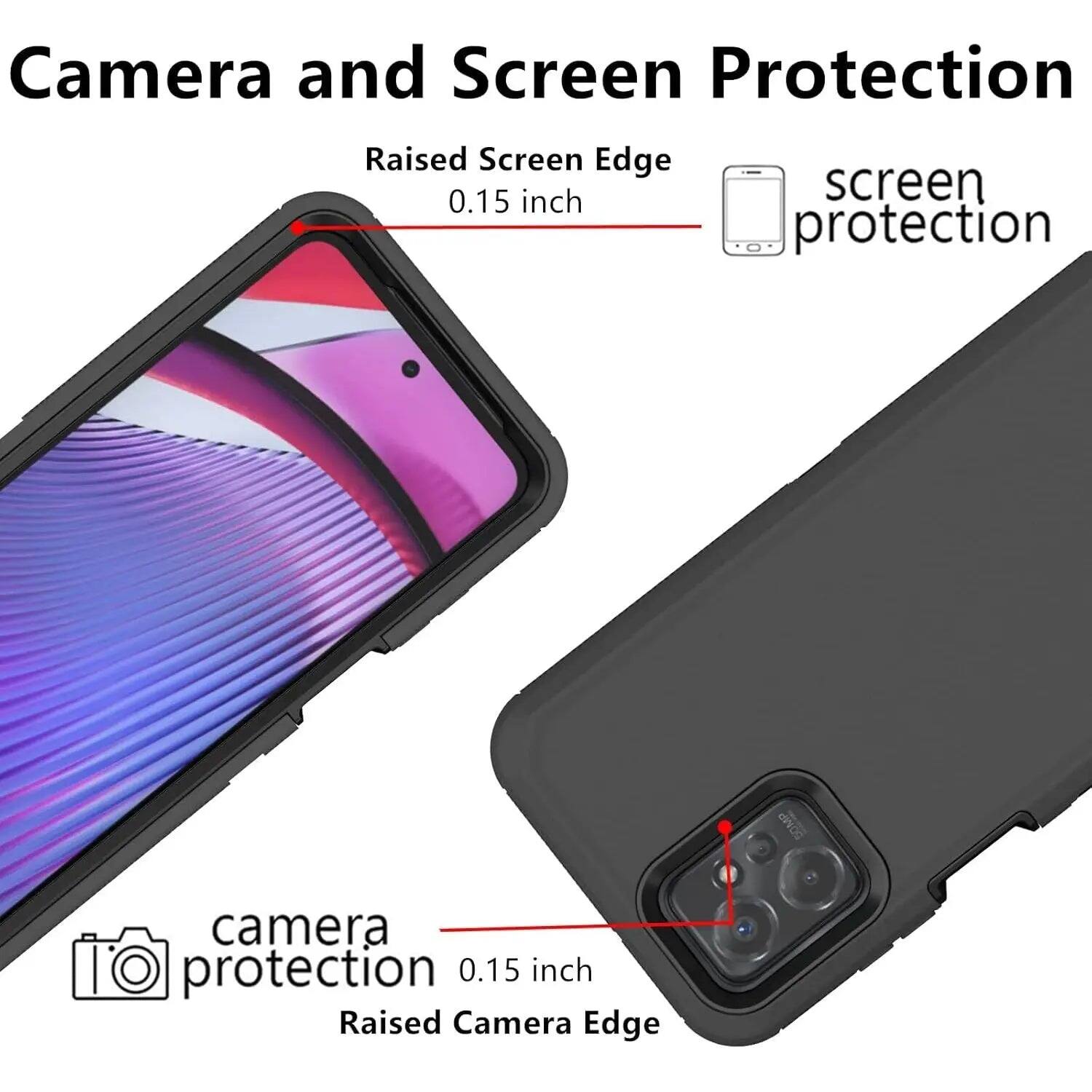 Camera and Screen Protection

Raised Screen Edge 0.15 inch
screen protection

camera protection 0.15 inch Raised Camera Edge