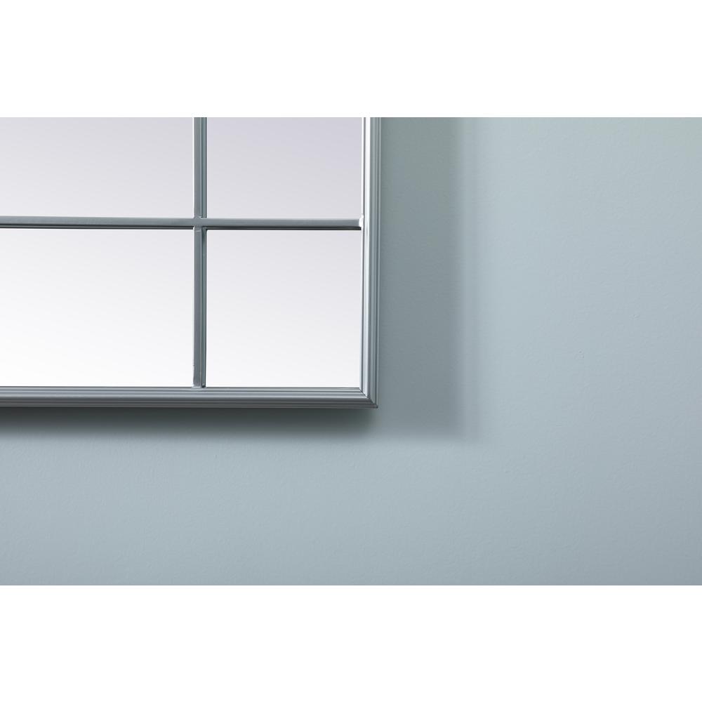 Alt View 3. Elegant Decor - French Panel Full Length Mirror 30x70 Inch In Silver - Silver.