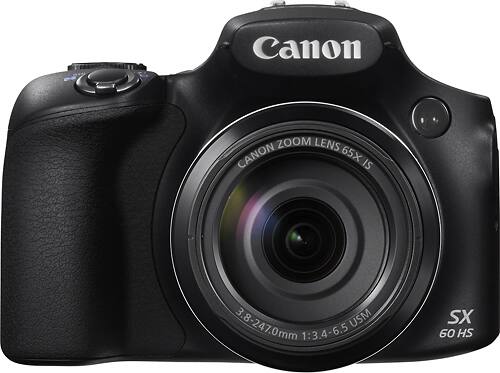 Canon - PowerShot SX60 HS 16.1-Megapixel Digital Camera - Black - Larger Front