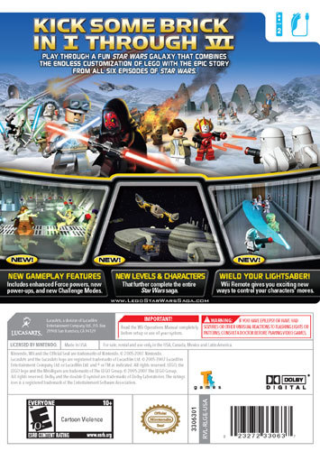 Kent jubilæum kone Best Buy: LEGO Star Wars: The Complete Saga Standard Edition Nintendo Wii  33063