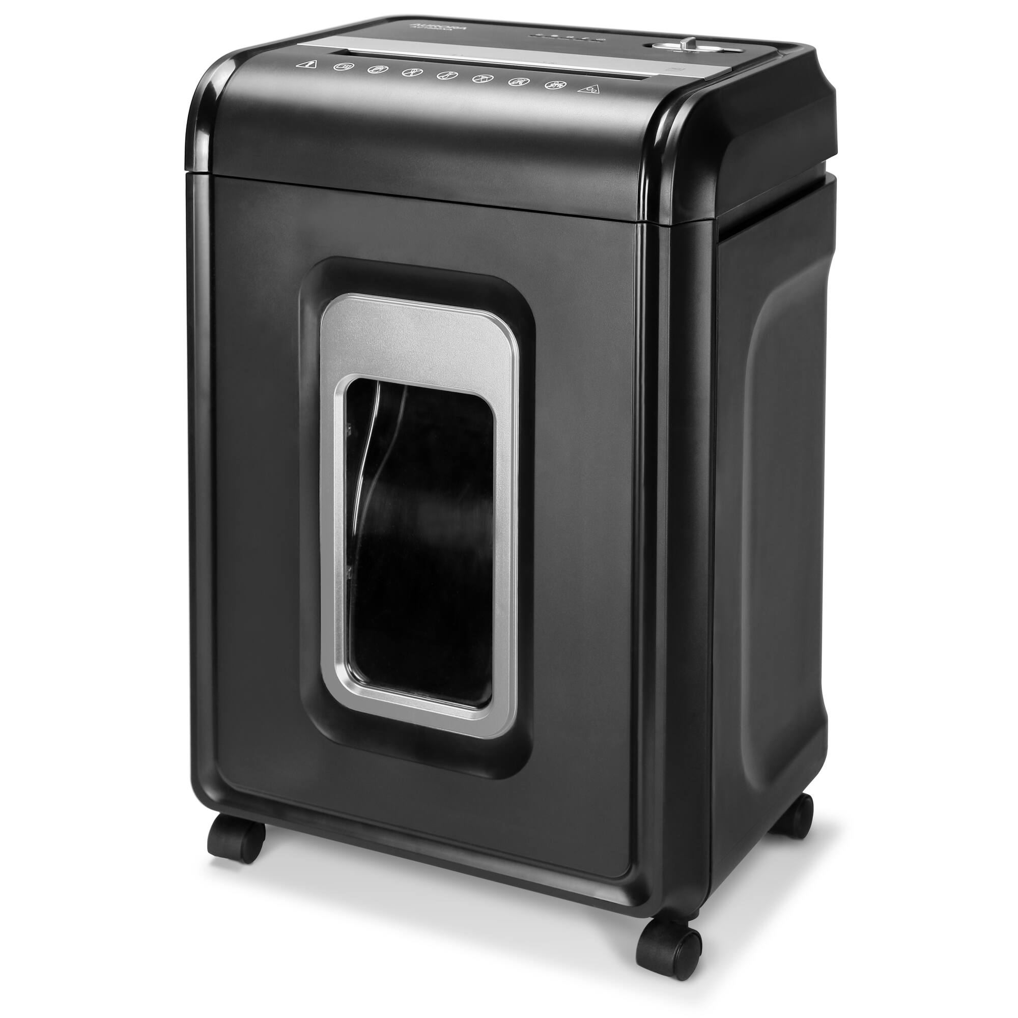 Angle. Aurora - Aurora AU1880XA Anti-Jam Heavy Duty 18-Sheet Crosscut Paper/ CD /60 Min/ 7-Gallon Basket Shredder - Black.