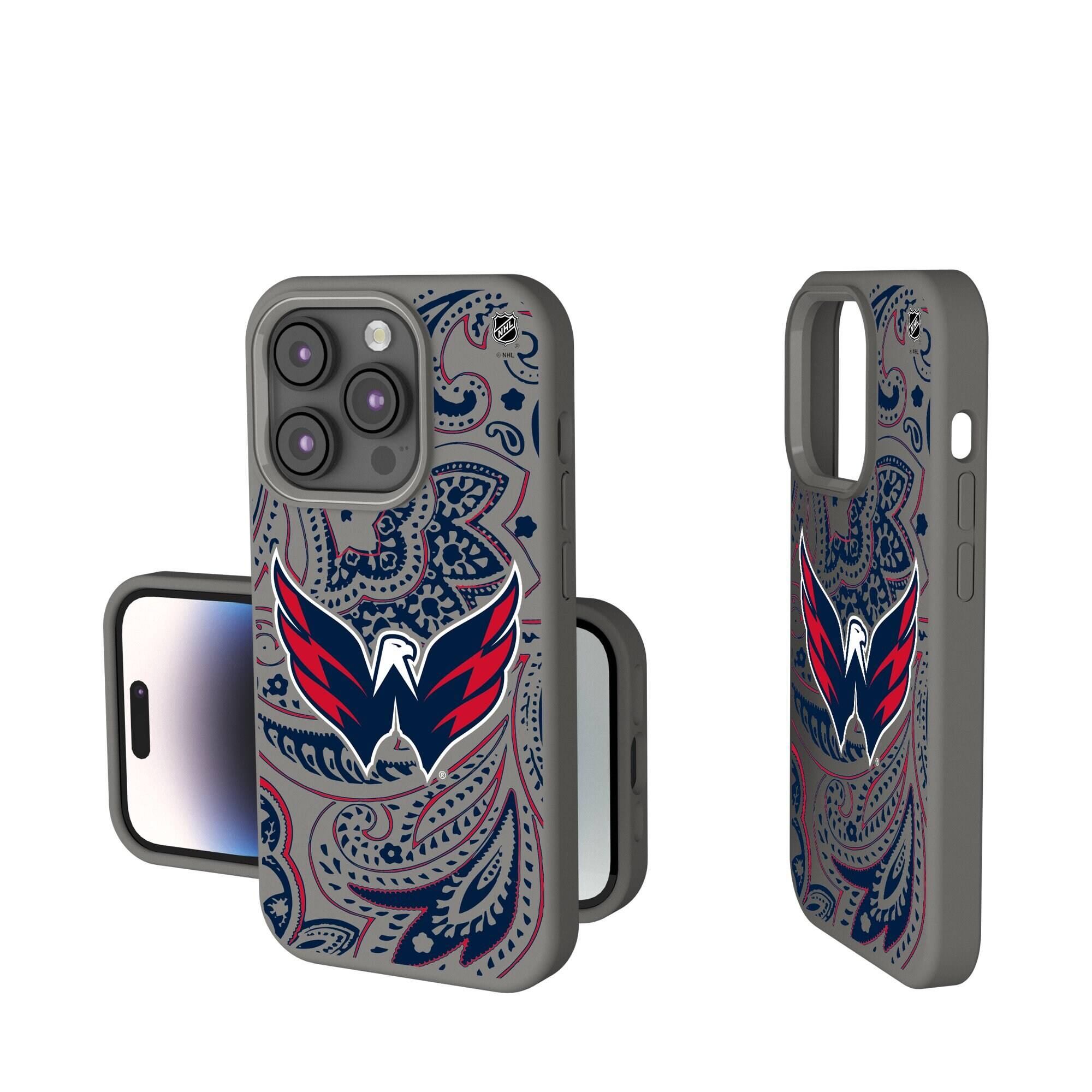 Keyscaper - NHL - Washington Capitals Paisley Soft Touch iPhone Case - 14 - Gray