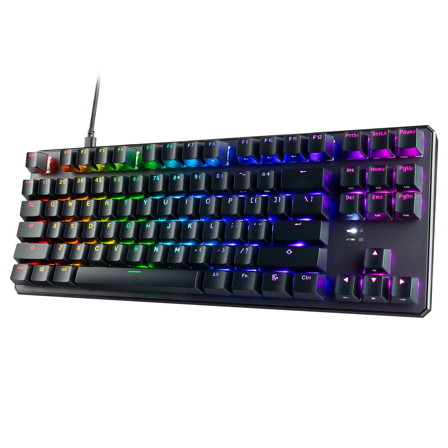 Stamp n Camp - Phantom+ Elite 87 Key Rgb Mechanical Gaming Led Backlit Universal Hot-swap Wired And Wireless 3 Mode Connectivity - Wraith Orange (Tactile)
