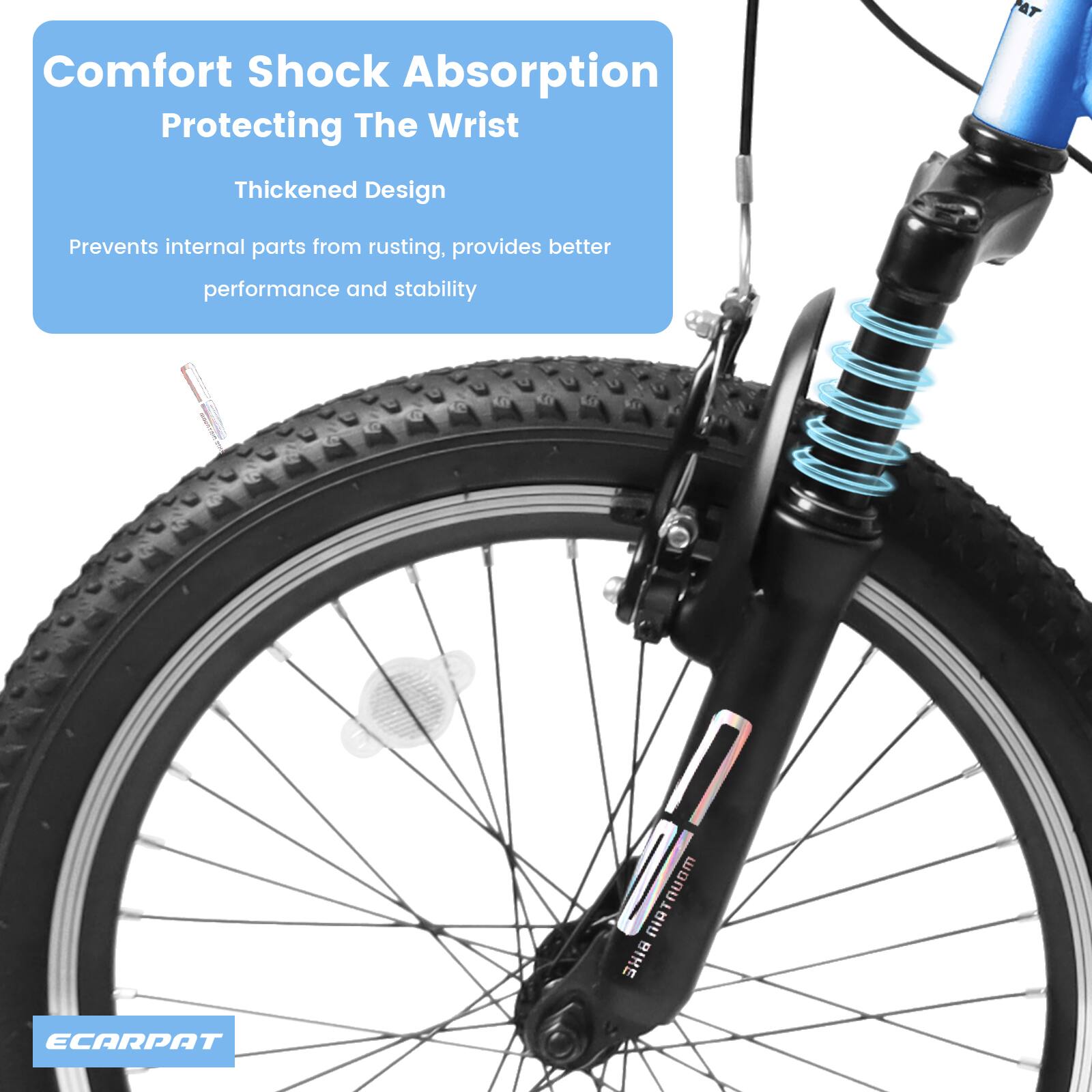 Comfort Shock Absorption  
Protecting The Wrist  
Thickened Design  
Prevents internal parts from rusting, provides better performance and stability  

ECARPAT