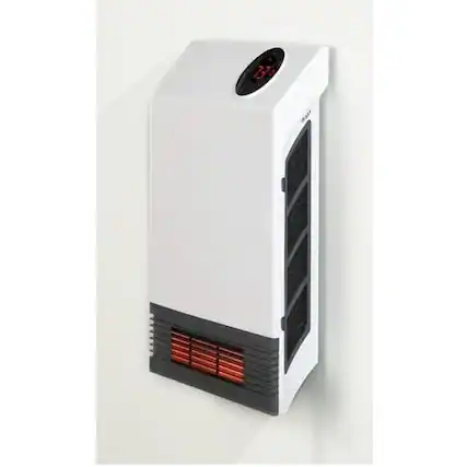 Front. Hivvago - Energy Efficient Compact On-Wall Infrared Baseboard Space Heater - White.