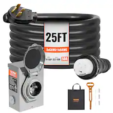 25FT
3x6AWG + 1x8AWG
NEMA 14-50P SS2-50R 50A
VEVOR
3x6AWG + 1x8AWG
NEMA 14-50P SS2-50R 50A
VEVOR
