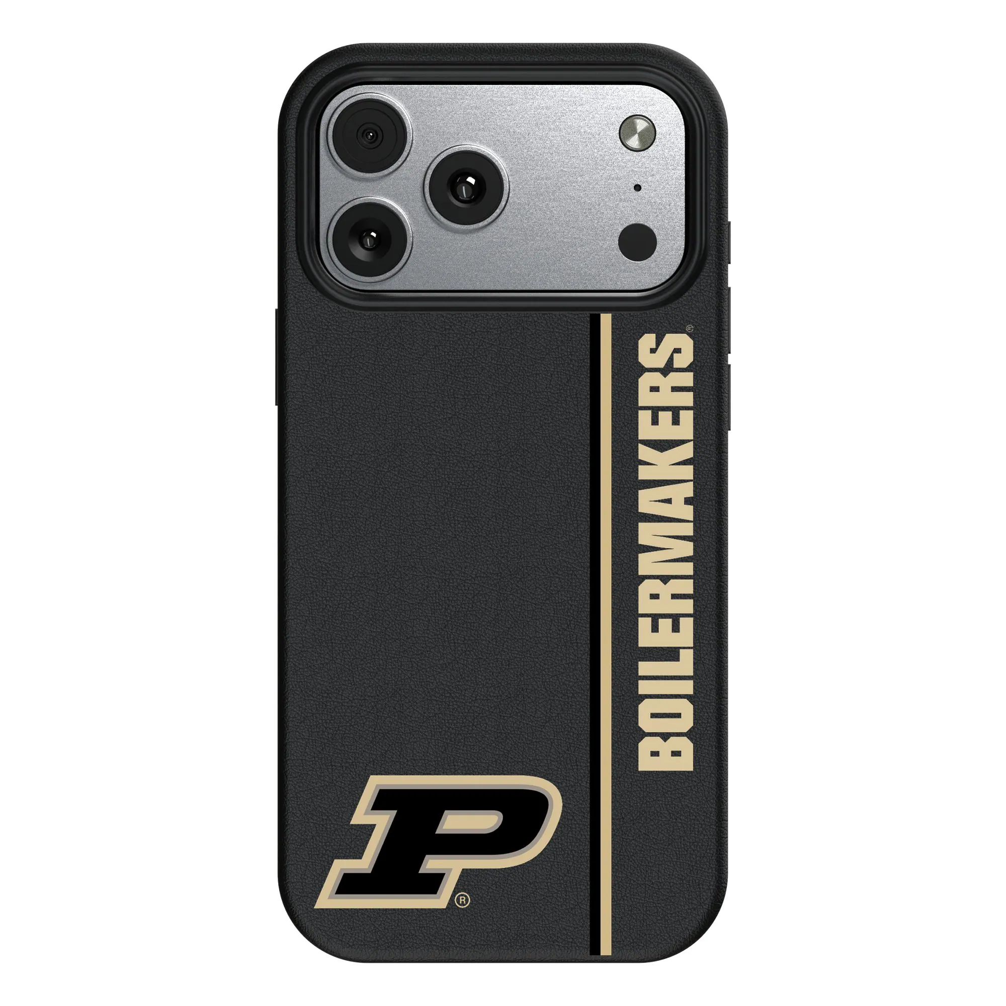Front. Keyscaper - Purdue Boilermakers iPhone Magnetic Bump Case - 16 Pro Max - Black.