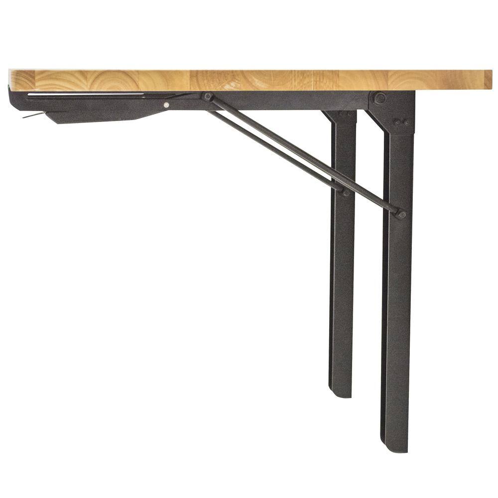Alt View 6. Sportsman Pro-Series - Wall Mounted Folding Workbench - Silver.