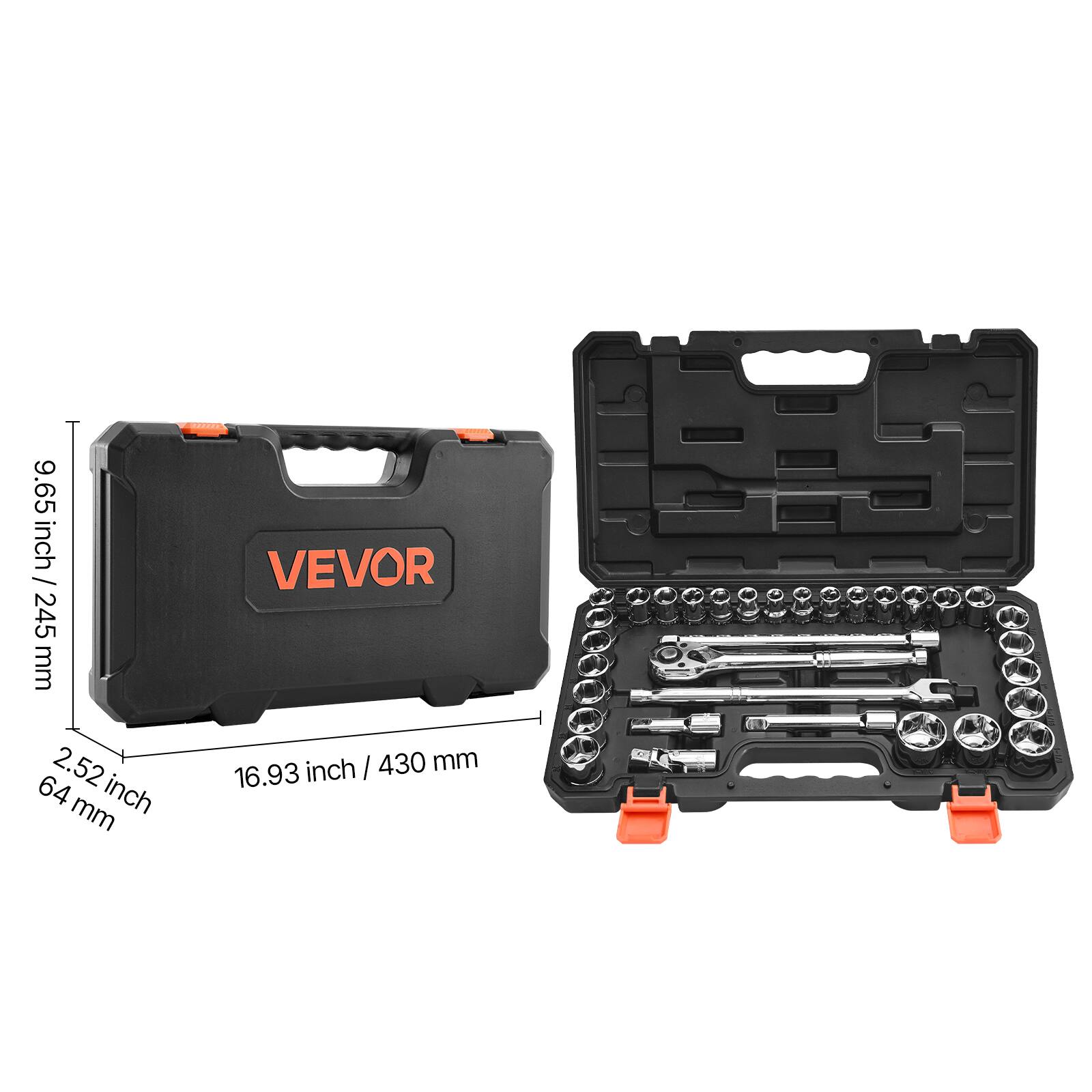 9.65 inch / 245 mm  
2.52 inch / 64 mm  
16.93 inch / 430 mm