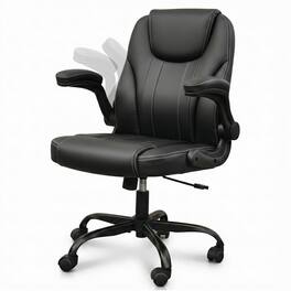 Pinmoco - Ergonomic PU Leather Office Chair, High Back Executive Computer Desk Chair - Black