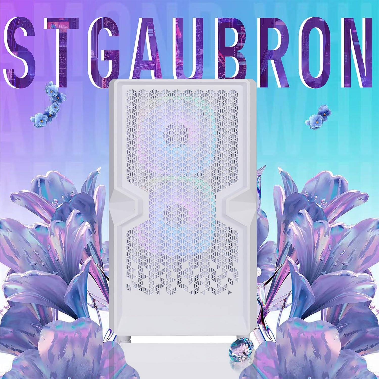 Back. STGAubron - STGAubron Gaming PC Computer Desktop, Radeon RX 470 8G Graphics, Intel Core i7 up to 3.9GHz, 16GB RAM, 512GB SSD, WIN11H - White.