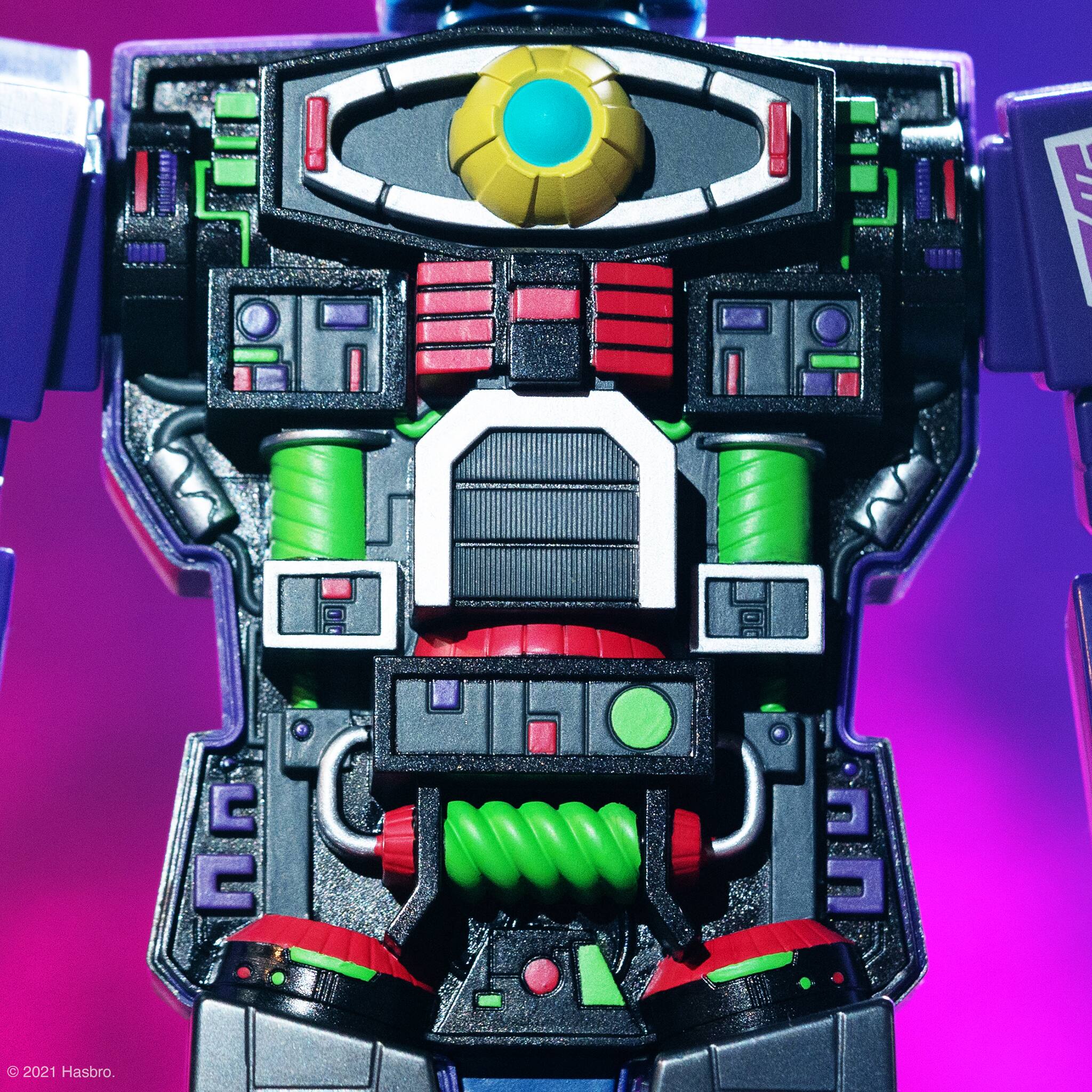 Alt View 14. Super7 - Transformers Shattered Glass 11” Super Cyborg Action Figure - Optimus Prime - Purple.