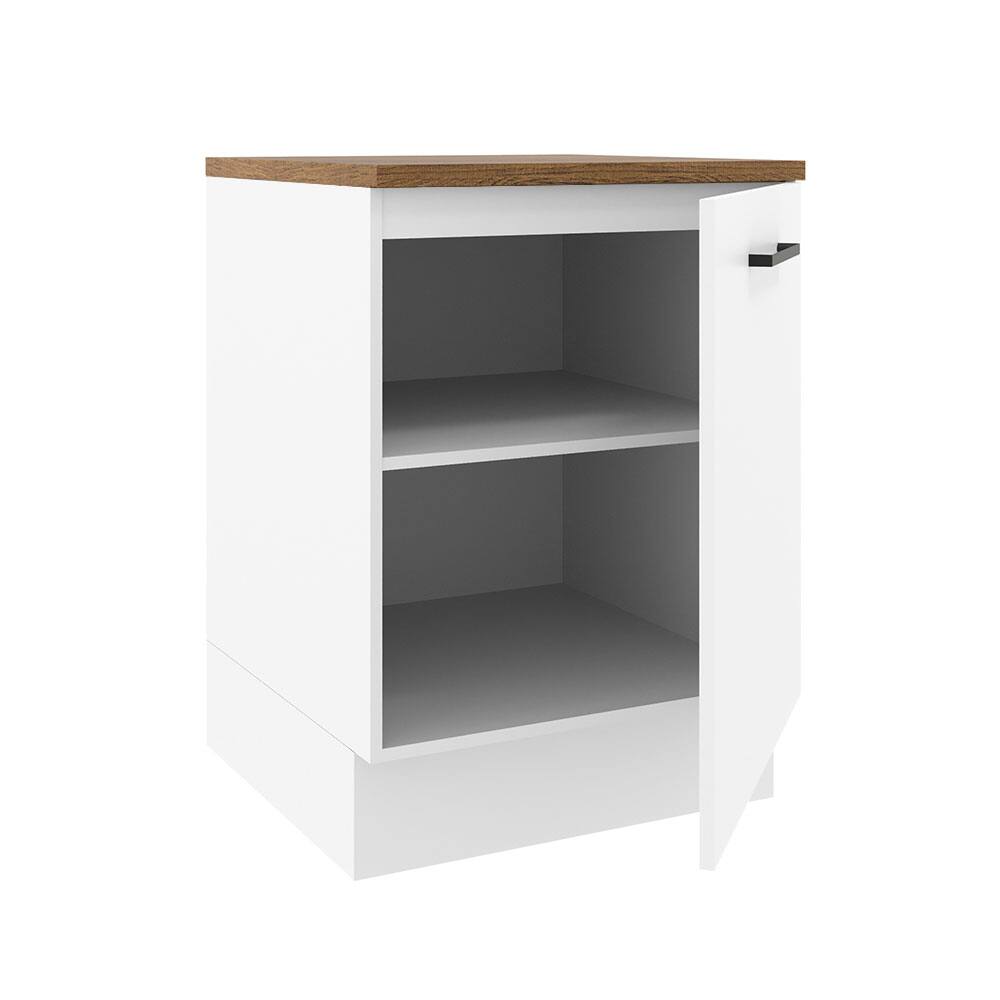 Back. Madesa - Madesa Hazel Kitchen Storage Base Cabinet with Adjustable Feet 23"L - White - White.