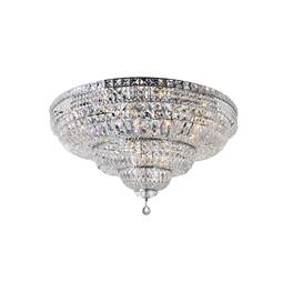 CWI Lighting - Stefania 21 Light Bowl Flush Mount With Finish - Chrome