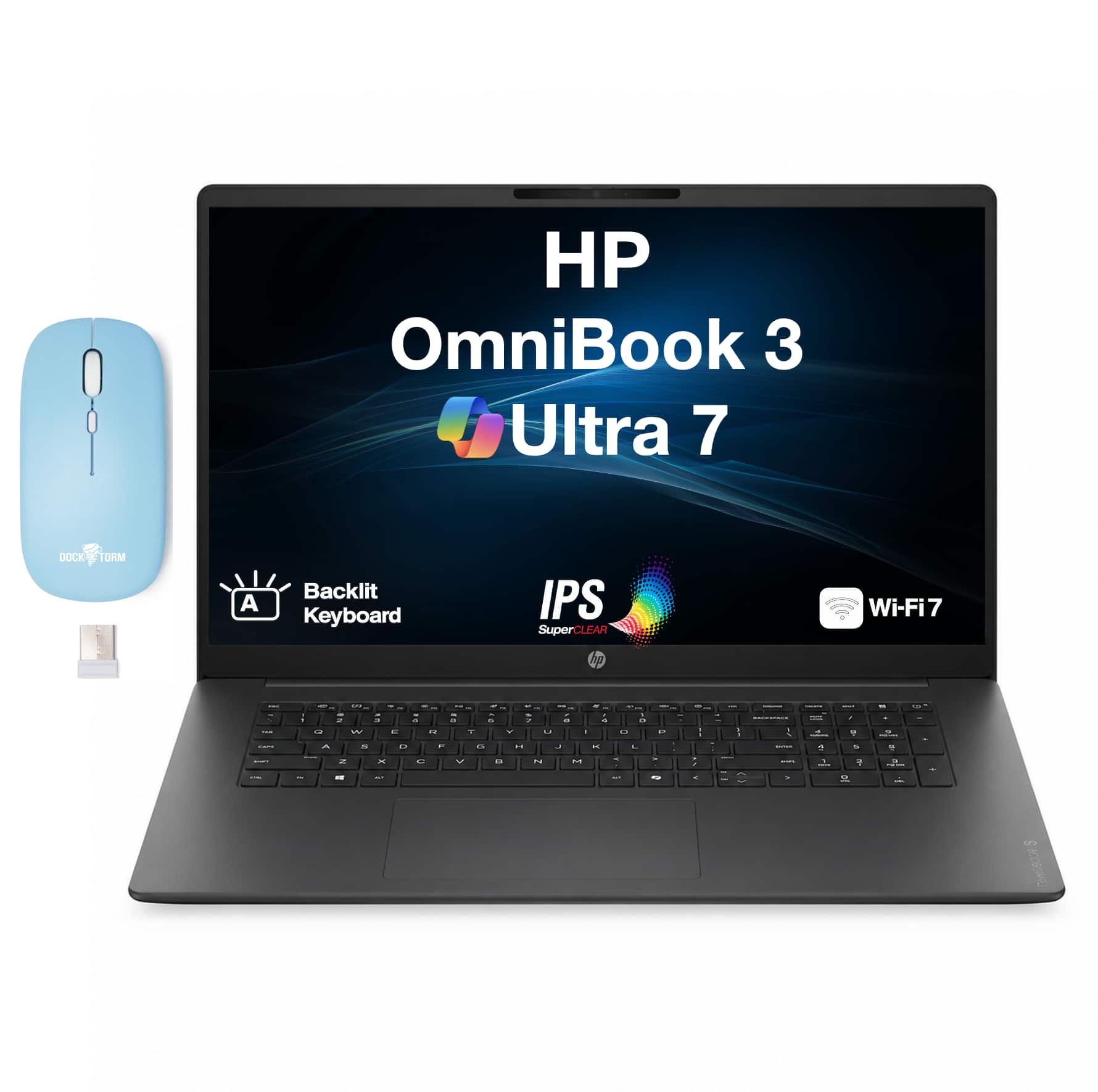 HP - Upgraded - OmniBook 3 Laptop 17.3 FHD Display (Ultra 7-255U, 32GB, 1TB SSD, Win 11 Pro) w/Dockztorm Wireless Mouse - Mica Silver price history on PriceWatchPro