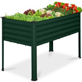 Best Choice Products - 48x24x30in Elevated Galvanized Metal Garden Bed w/ Corner Protectors - Dark Green